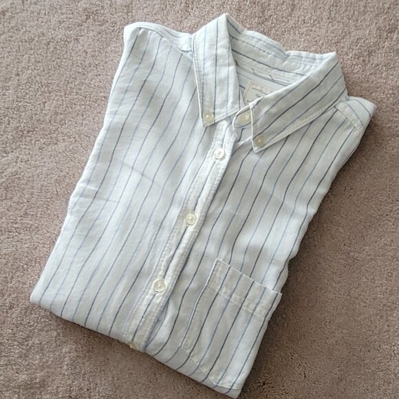 GAP Oxford Striped Button Down Shirt Women's Size XS - Picture 10 of 13